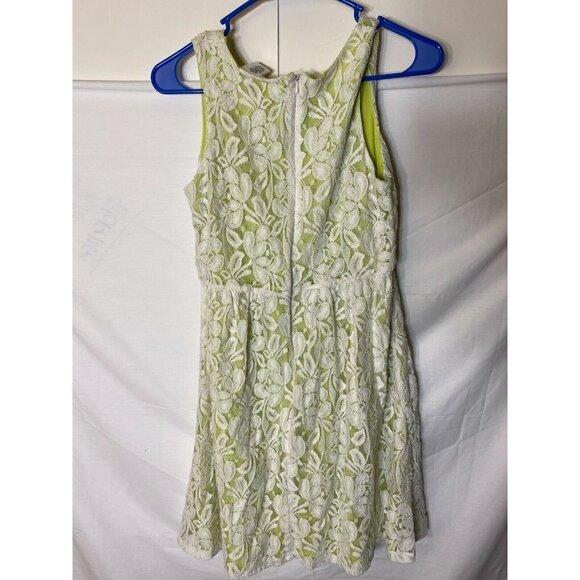 ALLISON BRITTNEY SUMMER SLEEVELESS DRESS CROCHET LACE WOMENS JUNIORS SIZE SMALL - Picture 2 of 2
